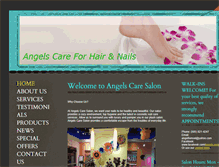 Tablet Screenshot of angelcaresalon.com